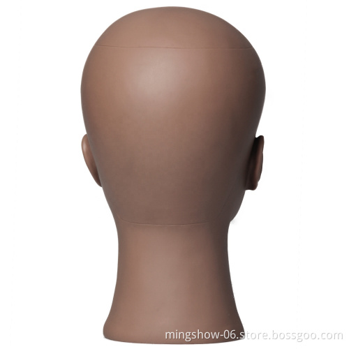 Hot sale factory price Tone Black Realistic Mannequin Head Wigs Display Stand